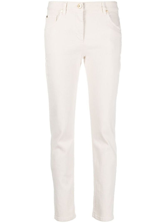 White Slim Fit Straight Jeans