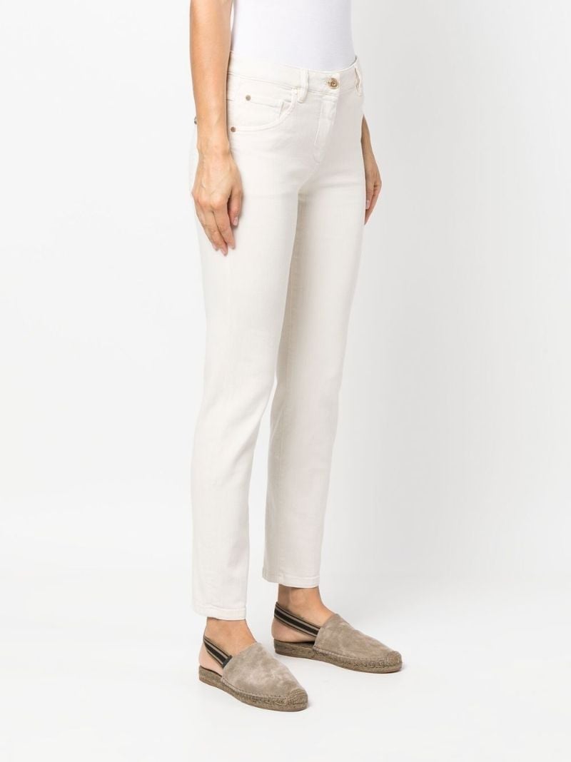 White Slim Fit Straight Jeans