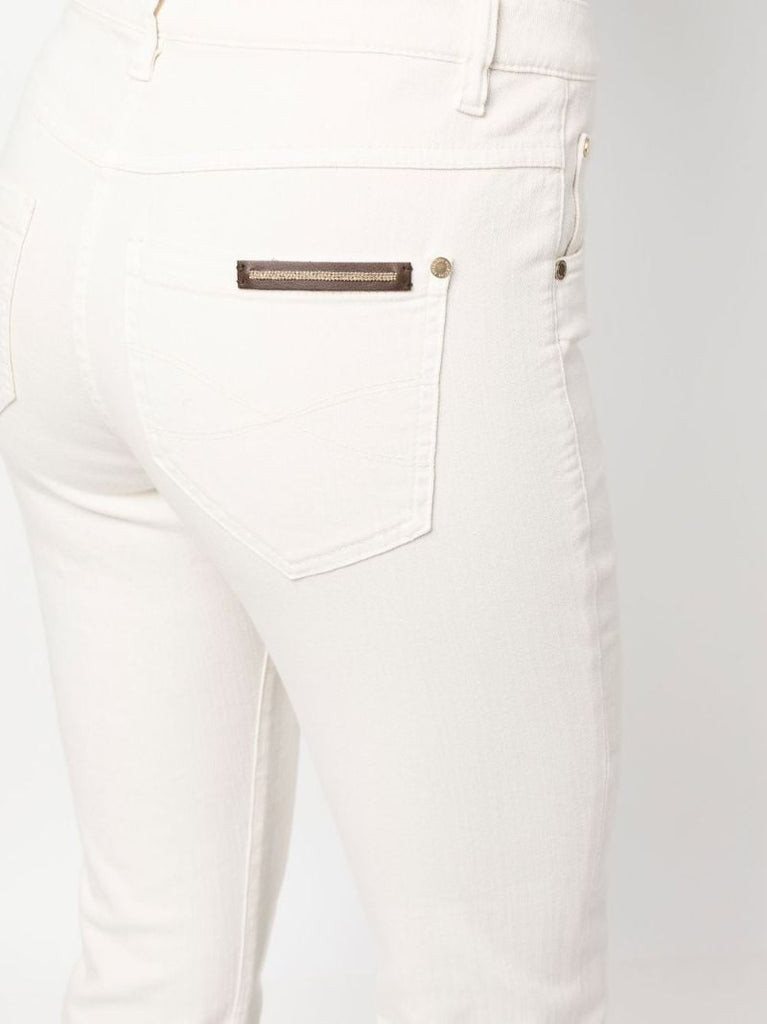 White Slim Fit Straight Jeans