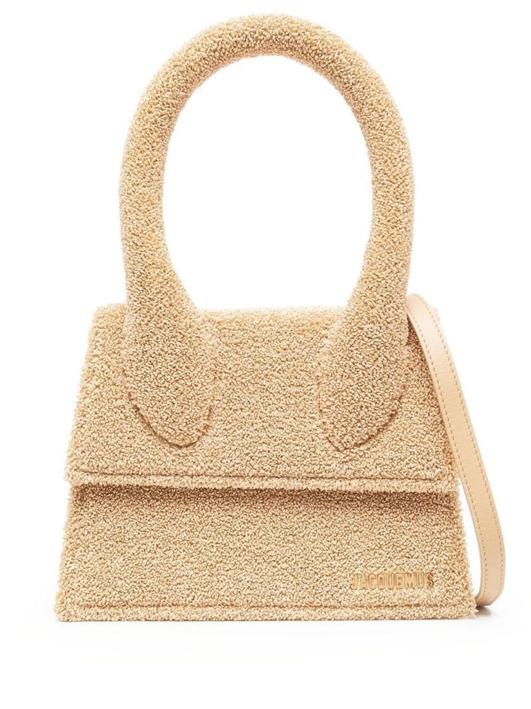 Neutral Le Grand Chiquito BouclÃ_x0083_Â© Top Handle Bag