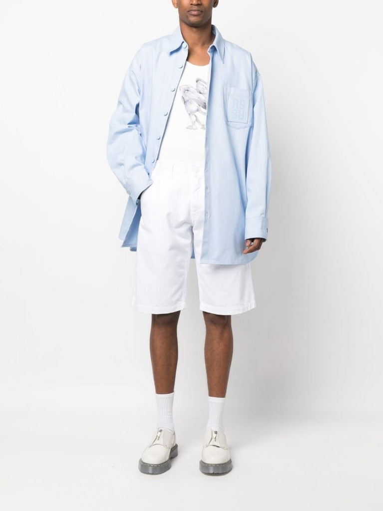White Denim Skate Shorts