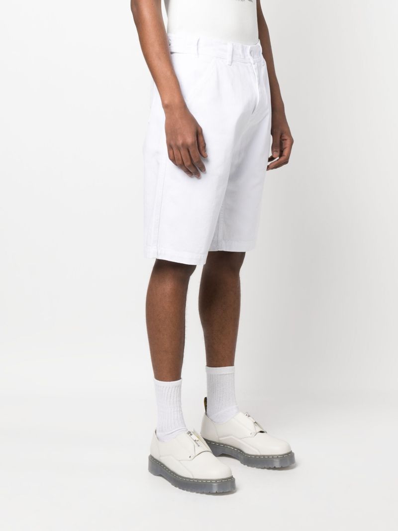 White Denim Skate Shorts
