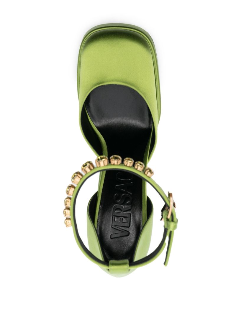 Green Aevitas 165 Satin Platform Pumps