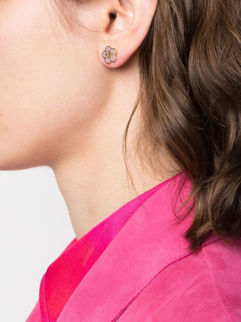 Pink Kira Flower Stud Earrings