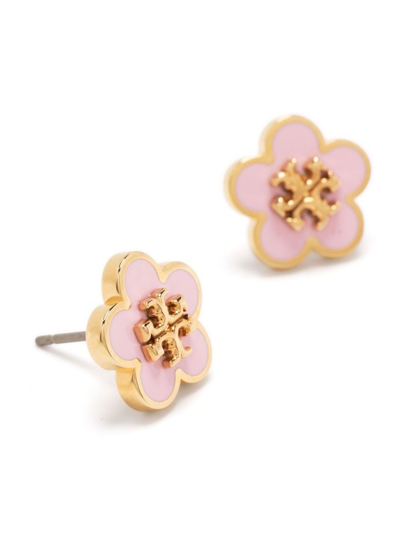 Pink Kira Flower Stud Earrings