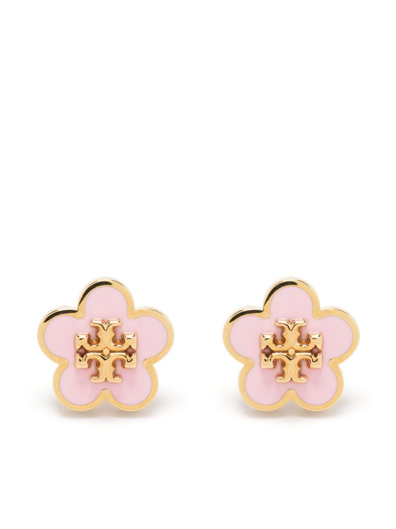 Pink Kira Flower Stud Earrings