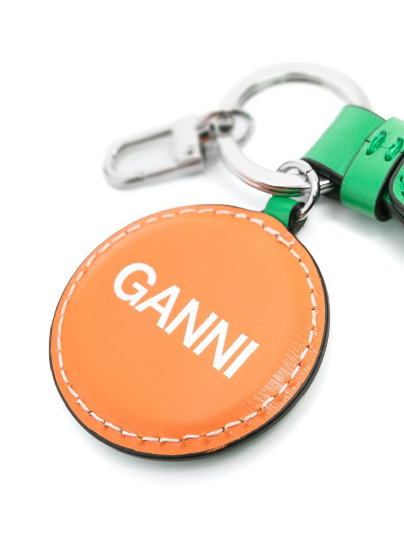 Green Logo Print Keyring