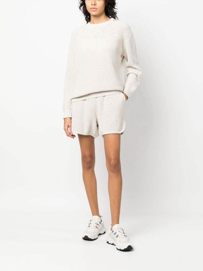 Neutral Chunky-knit Cotton Sweater