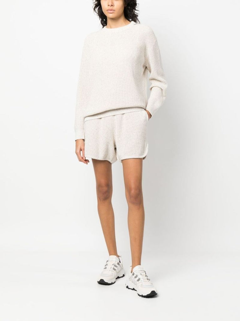 Neutral Chunky-knit Cotton Sweater