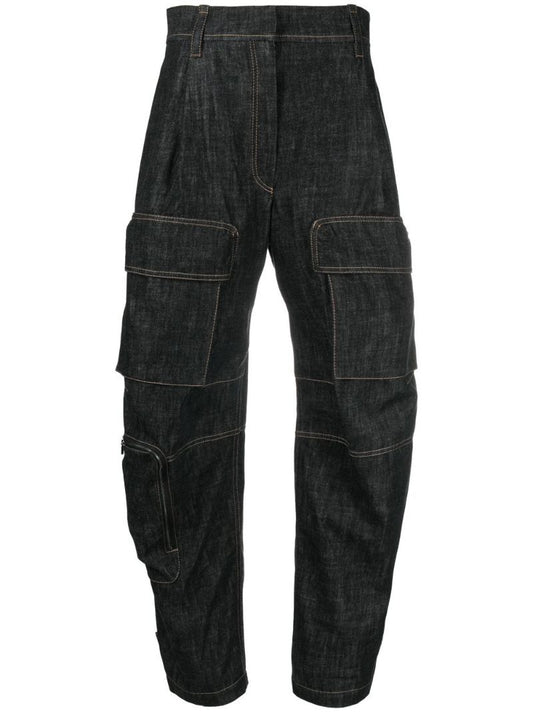 Black High Waist Cargo Jeans