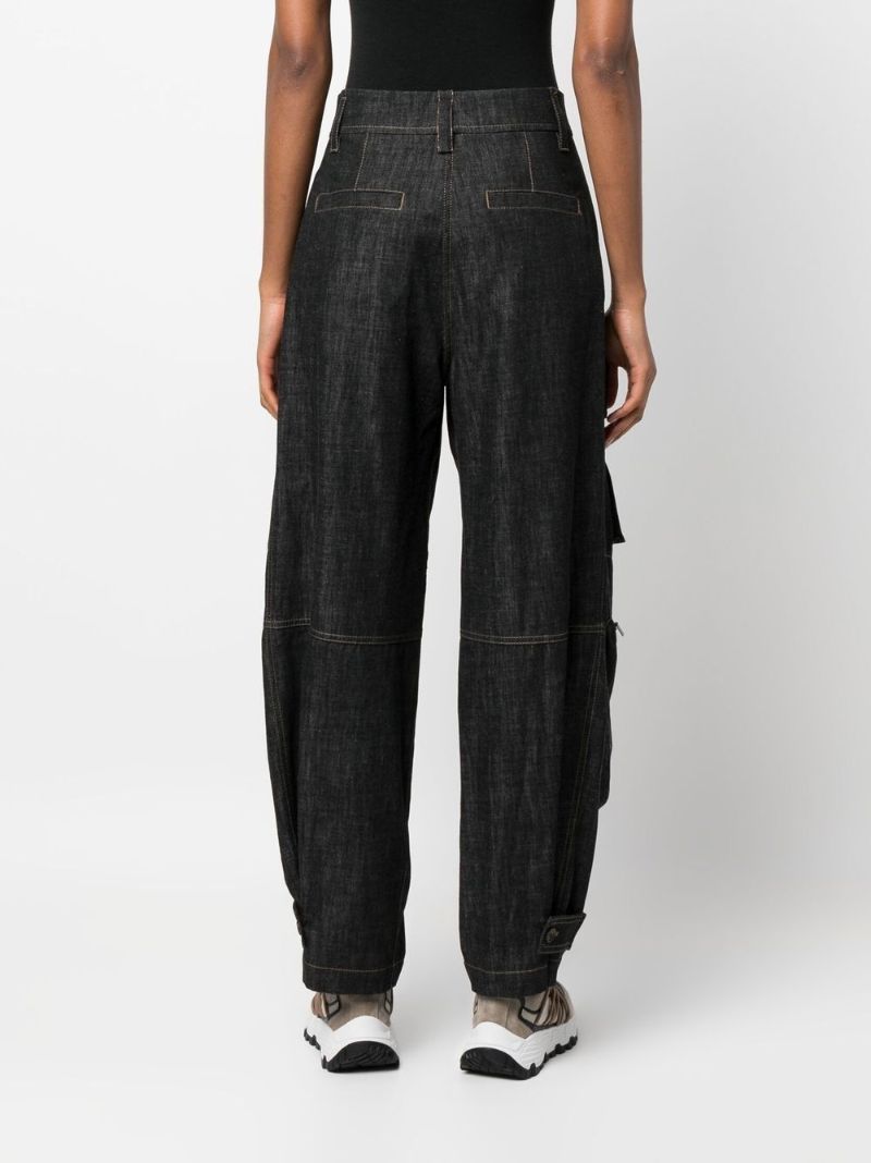 Black High Waist Cargo Jeans