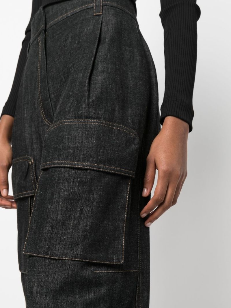 Black High Waist Cargo Jeans