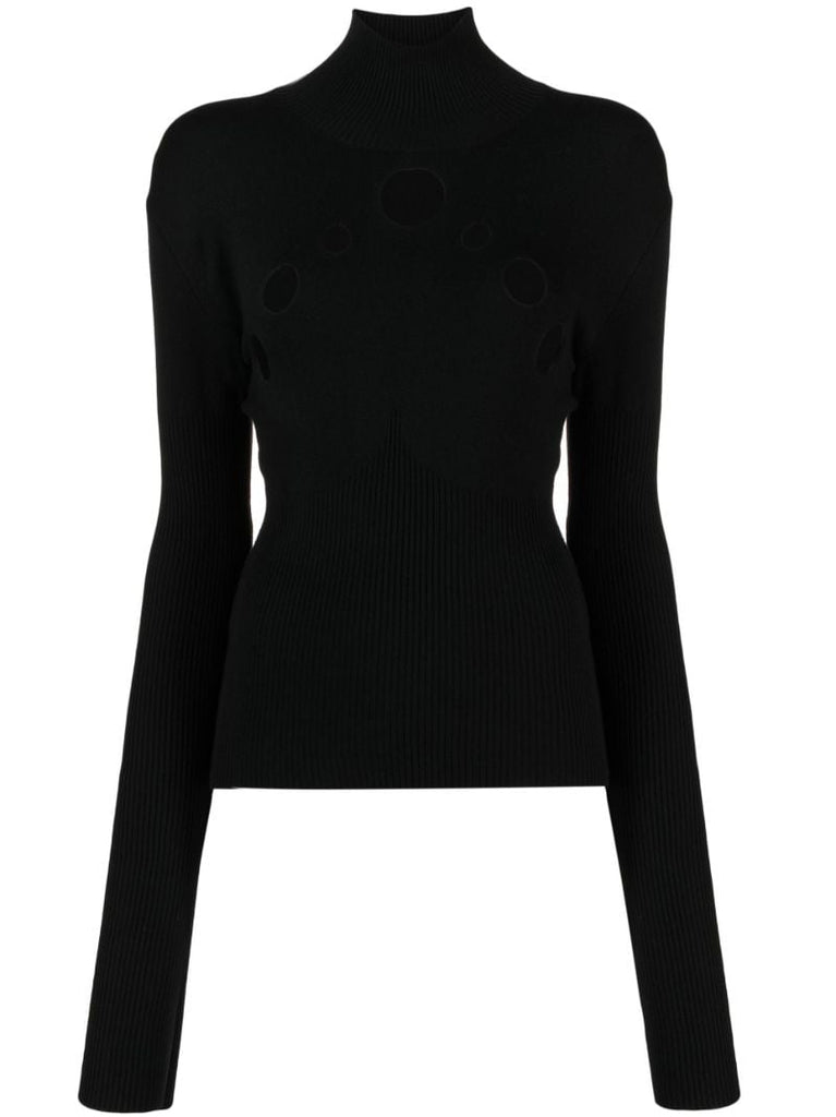Black Cut-out Sweater