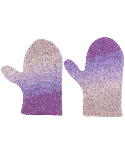 Multicoloured Gradient Knitted Gloves