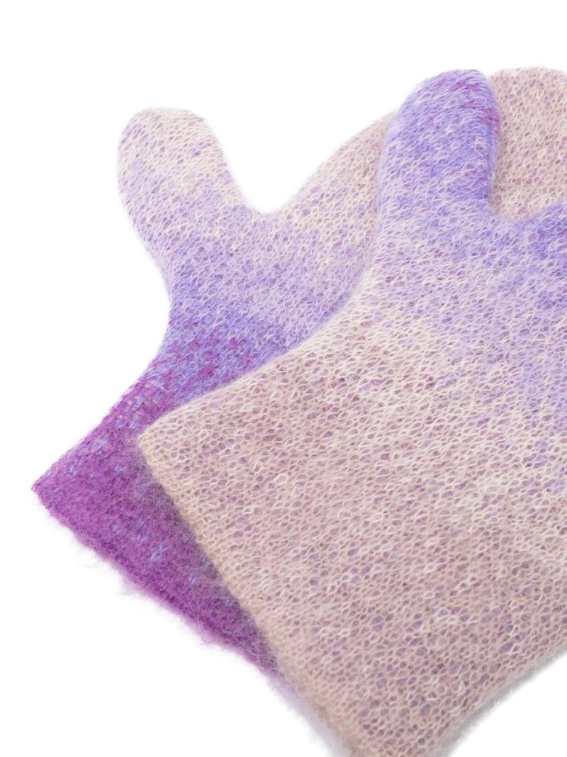 Multicoloured Gradient Knitted Gloves