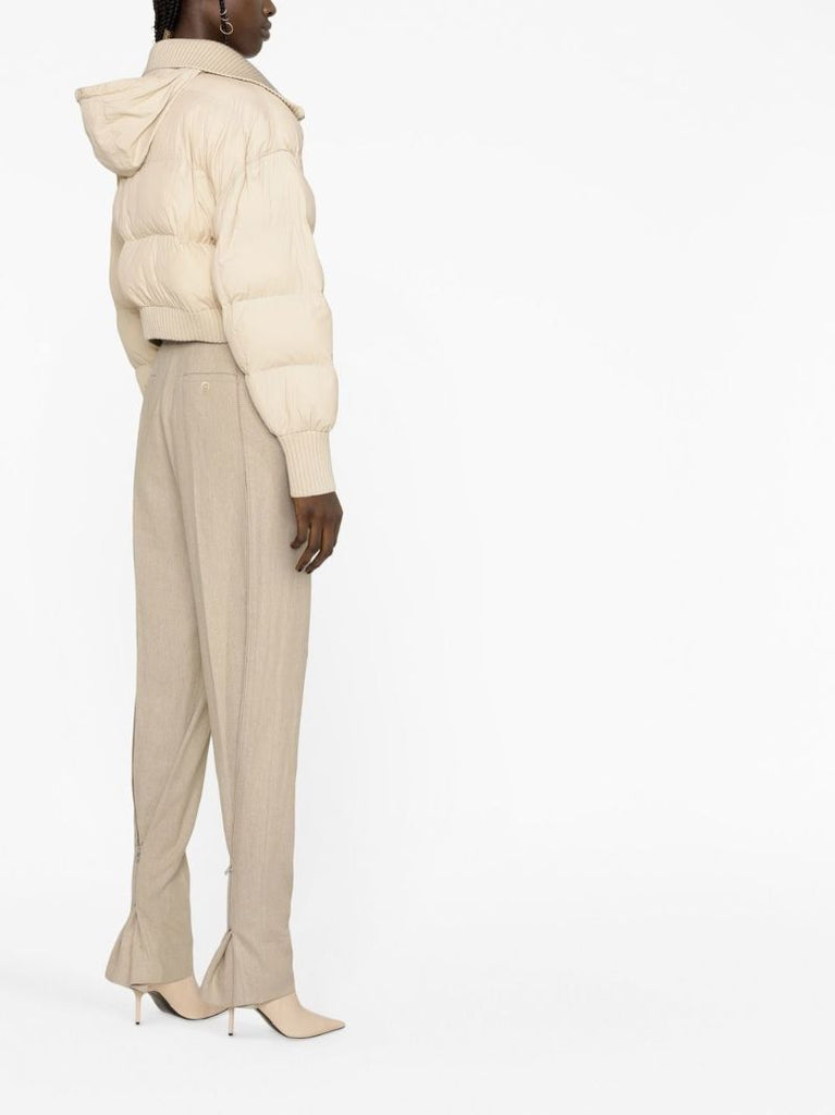 Neutral La Doudoune Briciola Cropped Puffed Jacket