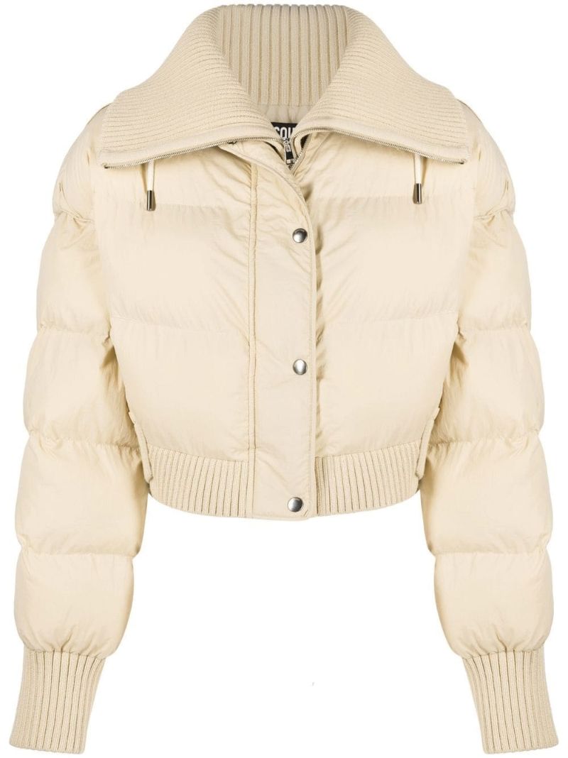 Neutral La Doudoune Briciola Cropped Puffed Jacket