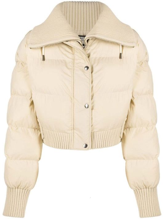 Neutral La Doudoune Briciola Cropped Puffed Jacket