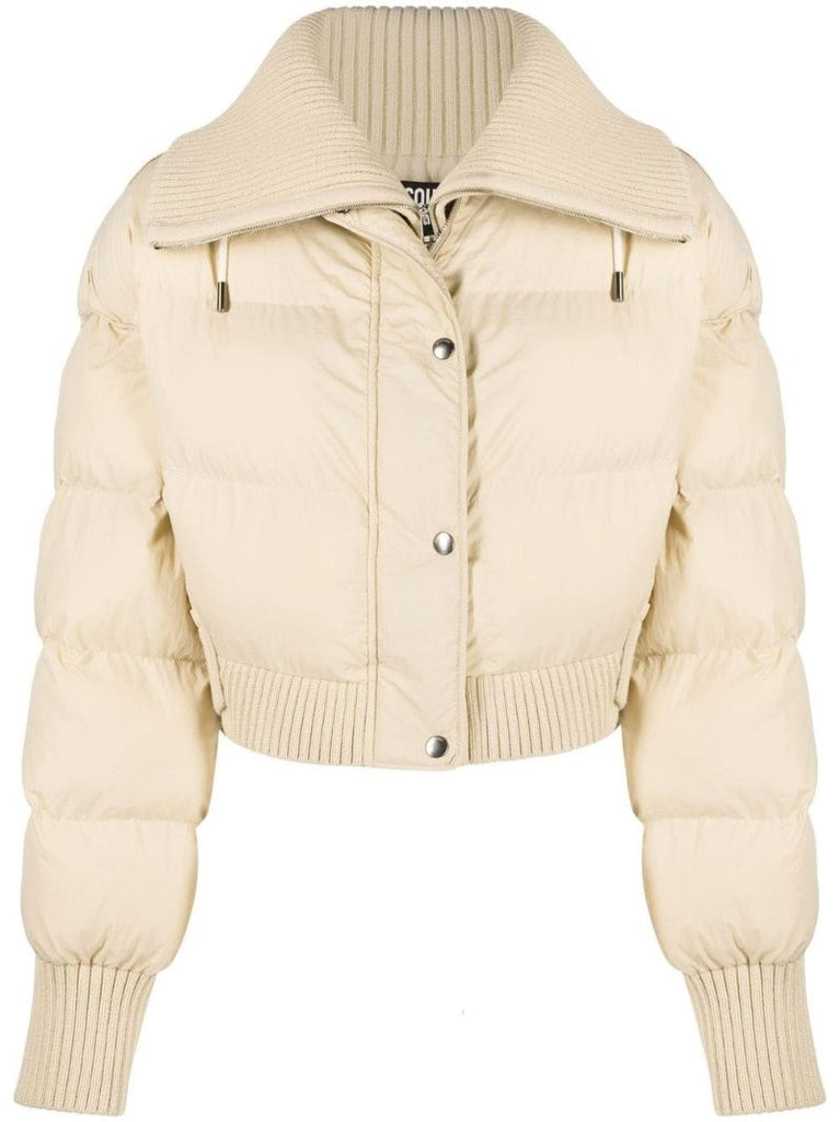 Neutral La Doudoune Briciola Cropped Puffed Jacket