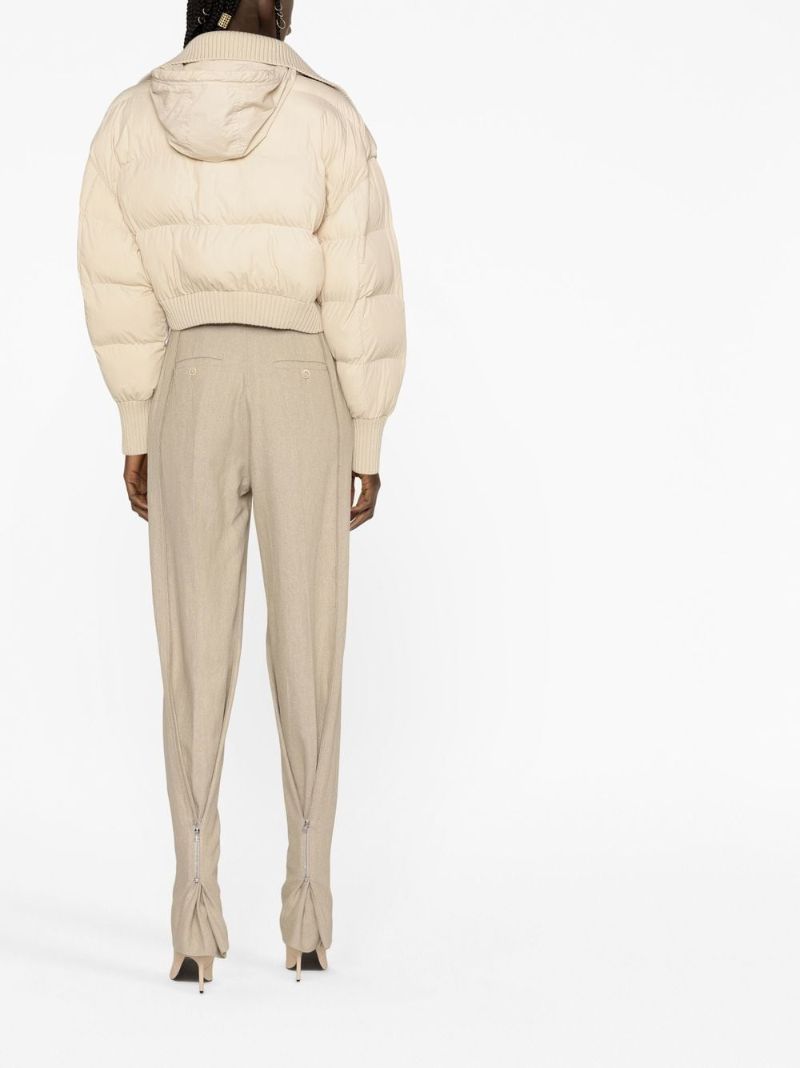 Neutral La Doudoune Briciola Cropped Puffed Jacket