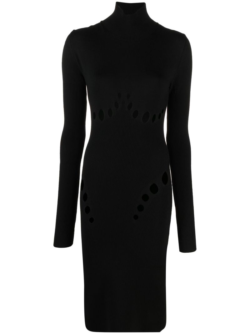 Black Cut-out Detail Midi Dress