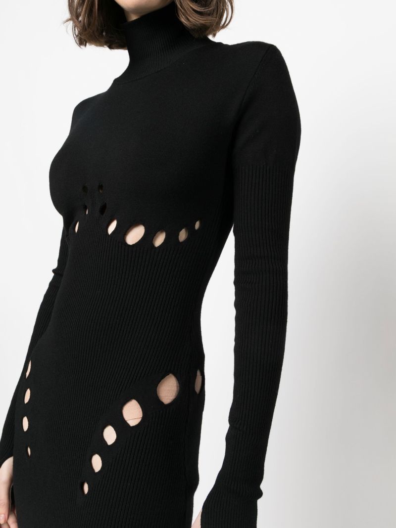 Black Cut-out Detail Midi Dress