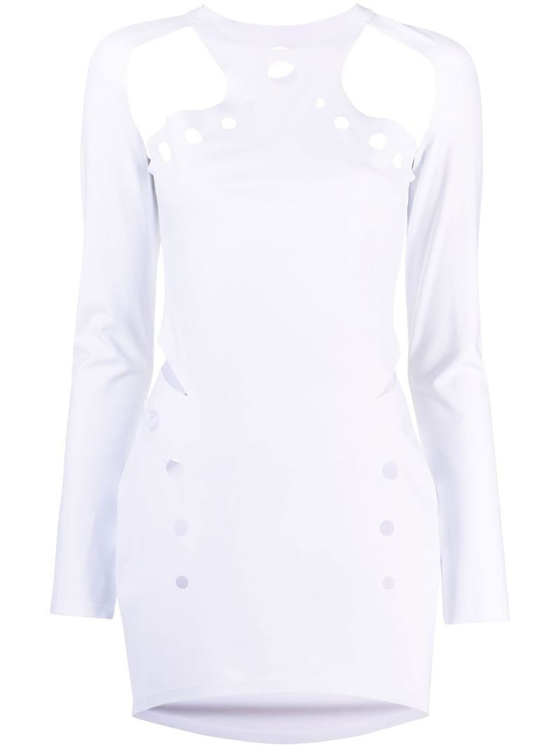 White Cut-out Mini Dress