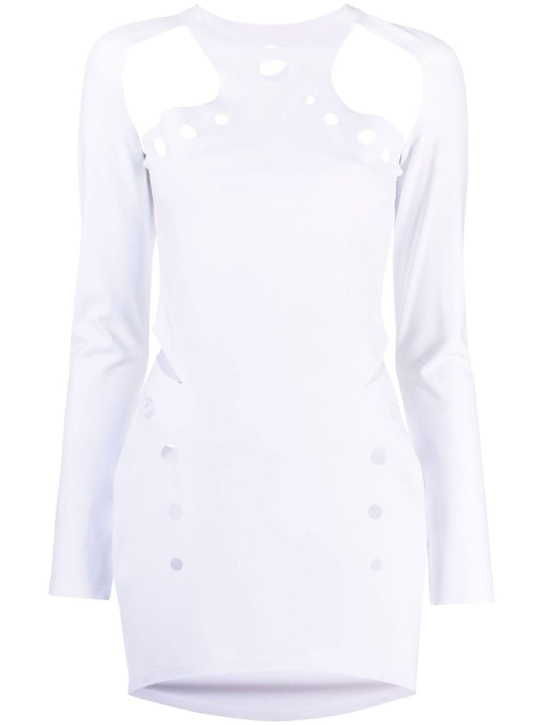White Cut-out Mini Dress