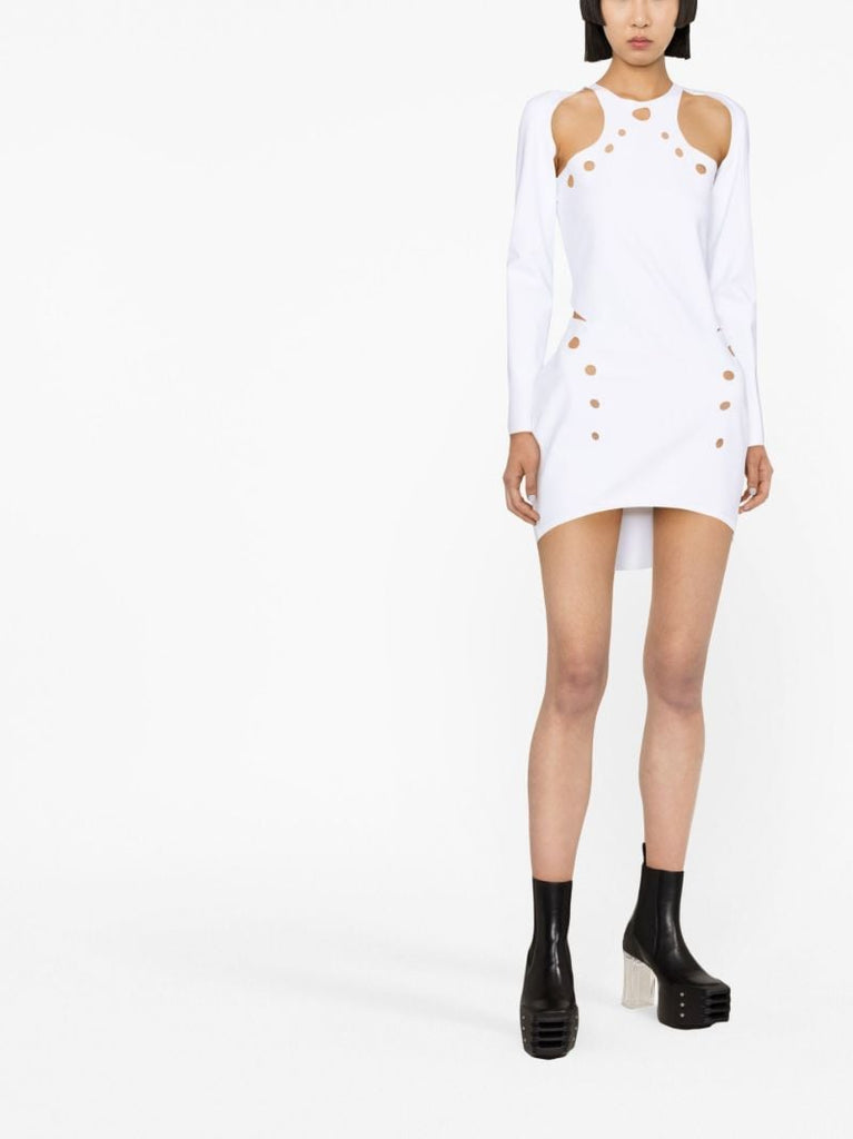 White Cut-out Mini Dress