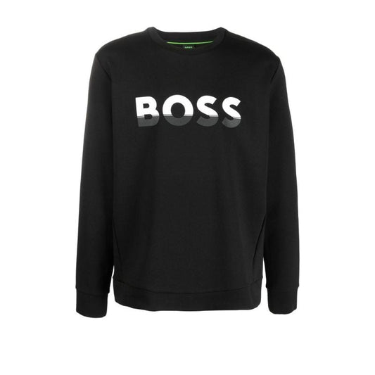 Black Logo Print Sweater