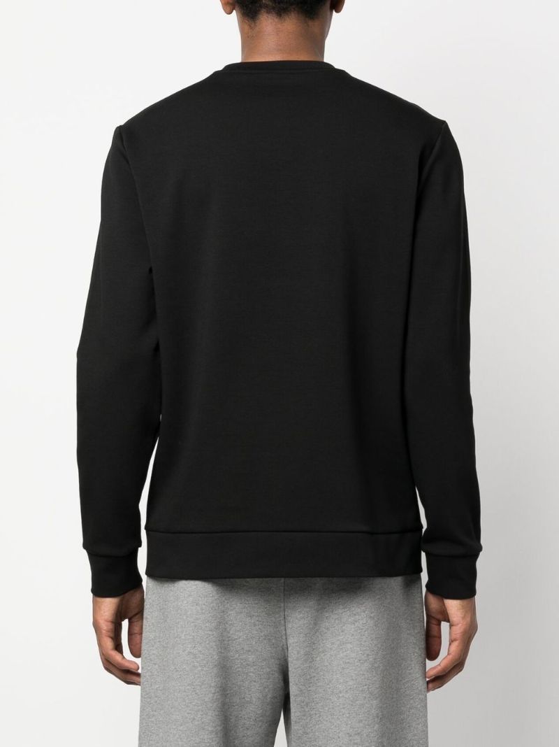 Black Logo Print Sweater