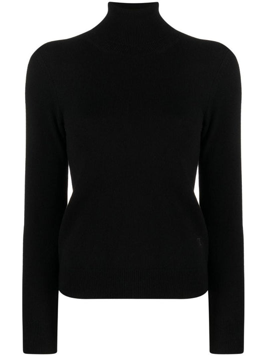 Black Roll Neck Cashmere Sweater