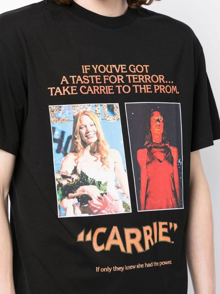 Black Carrie Poster Print Cotton T-shirt