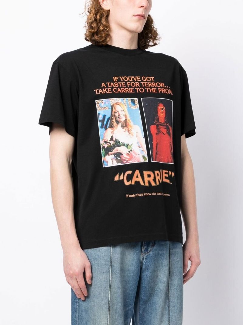 Black Carrie Poster Print Cotton T-shirt