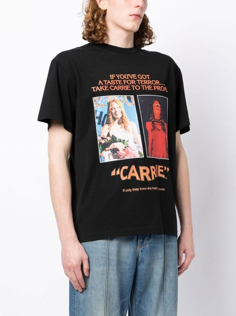 Black Carrie Poster Print Cotton T-shirt