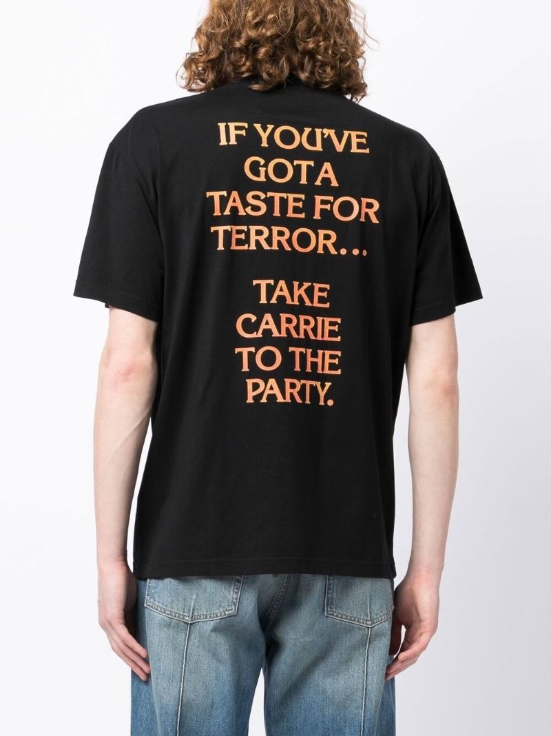Black Carrie Poster Print Cotton T-shirt