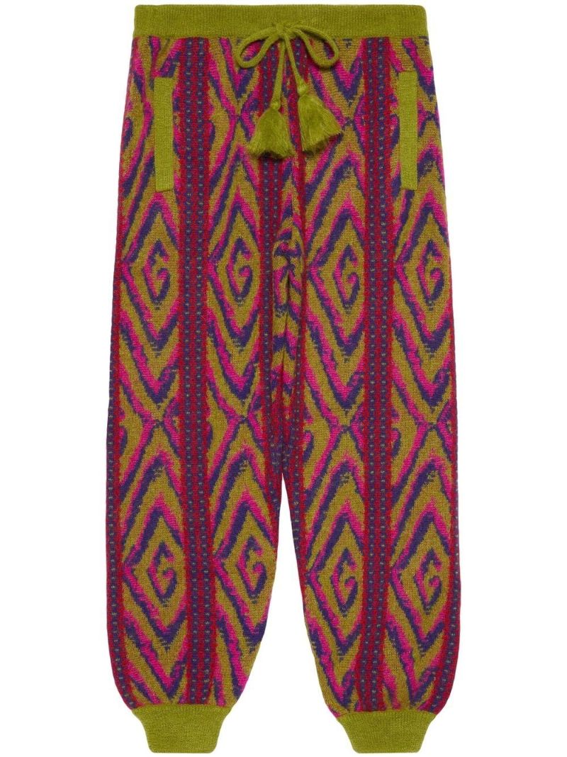 Purple G Rhombi Jacquard Trousers