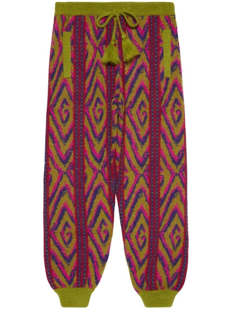 Purple G Rhombi Jacquard Trousers