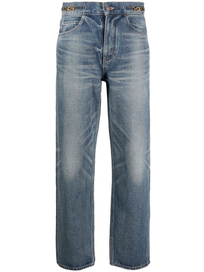 Blue Margaret Straight-leg Jeans