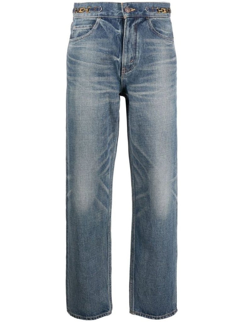 Blue Margaret Straight-leg Jeans