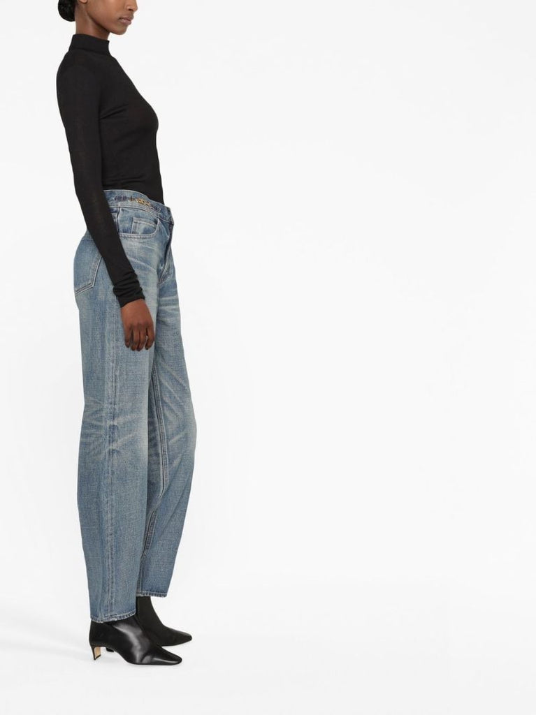 Blue Margaret Straight-leg Jeans