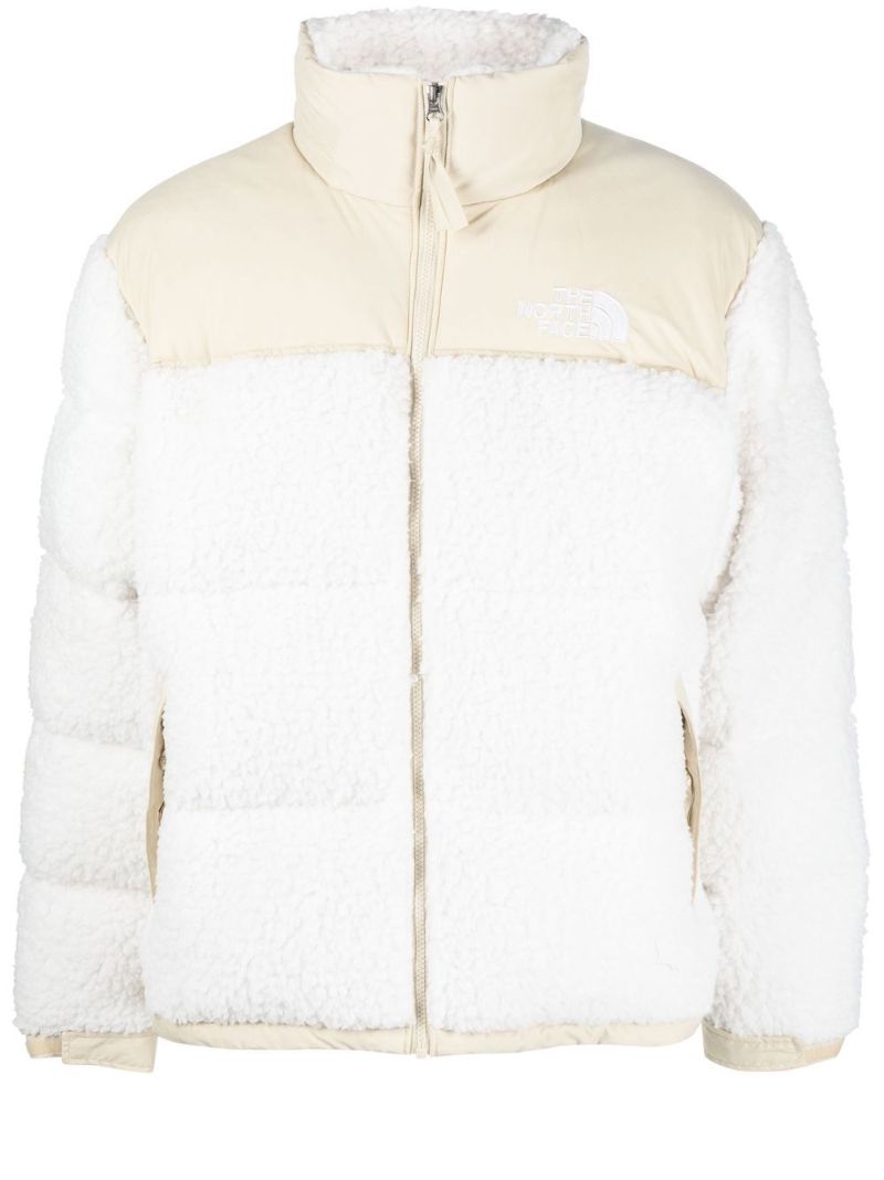 Neutral High Pile Nuptse Padded Jacket