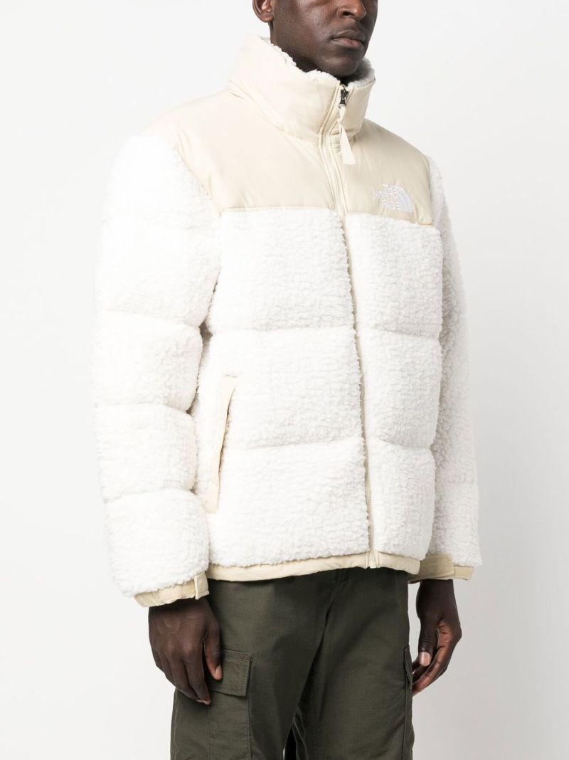 Neutral High Pile Nuptse Padded Jacket