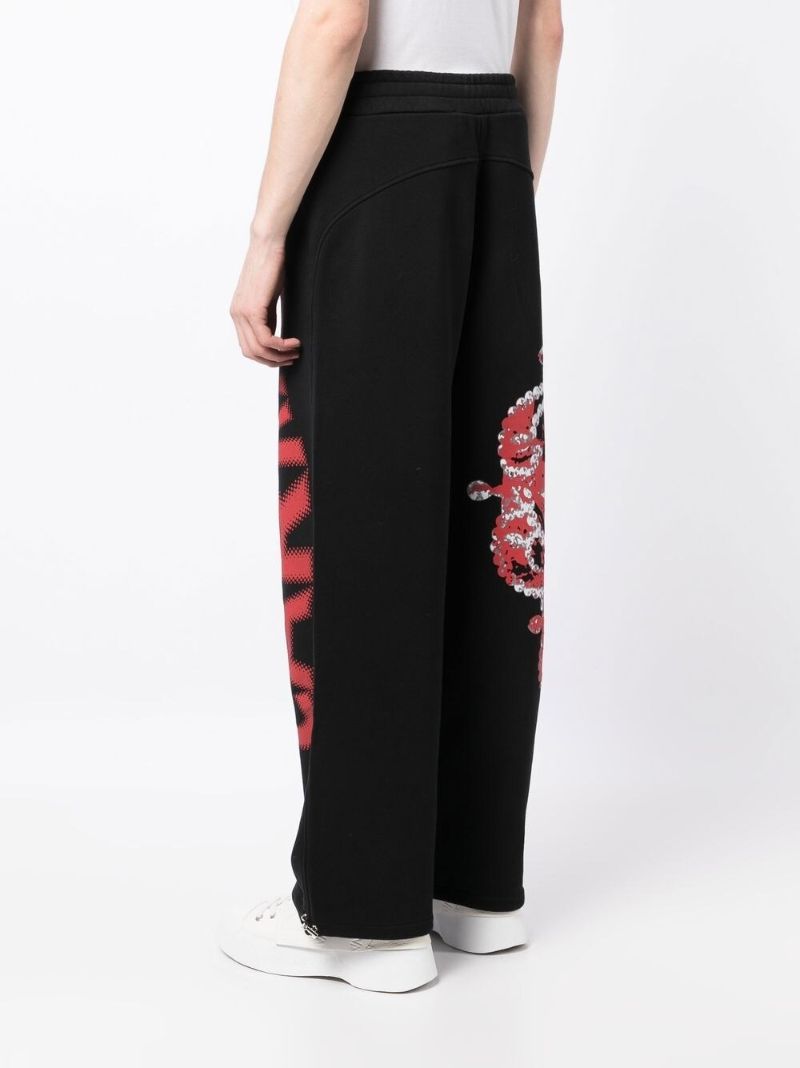 Black Carrie Graphic Print Track Pants