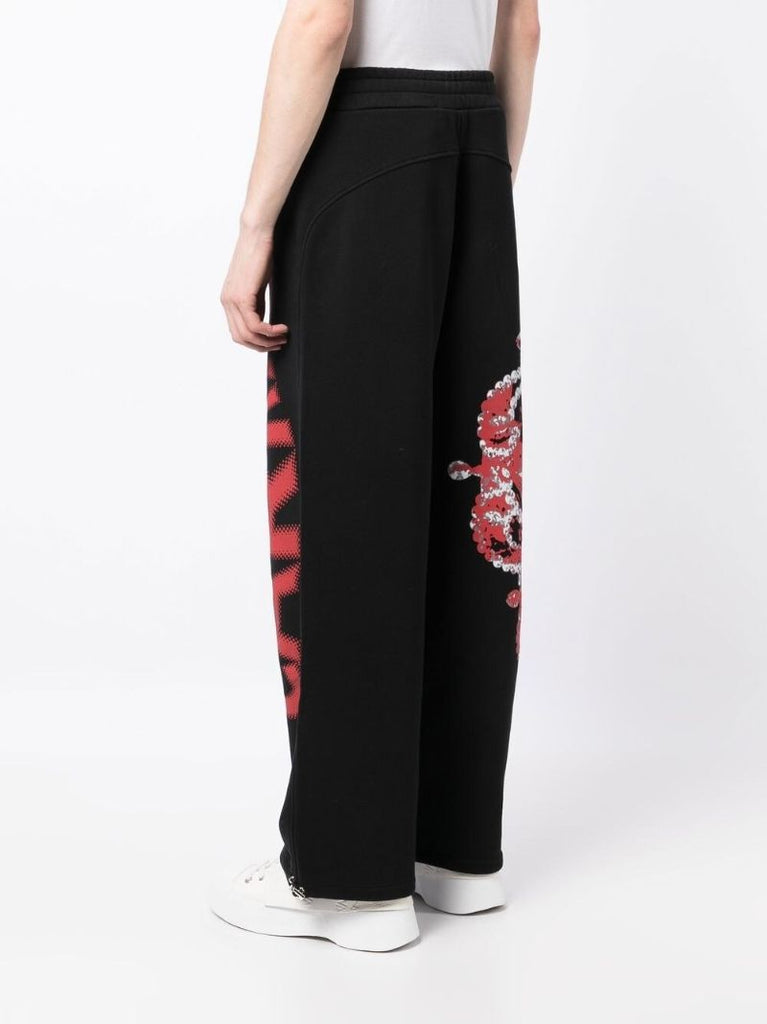 Black Carrie Graphic Print Track Pants