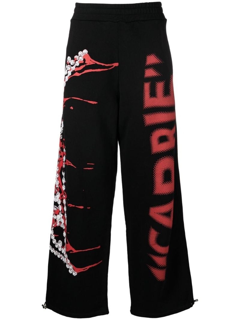 Black Carrie Graphic Print Track Pants