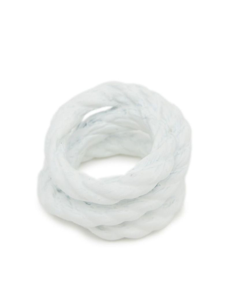 White Yarn Coated Ring