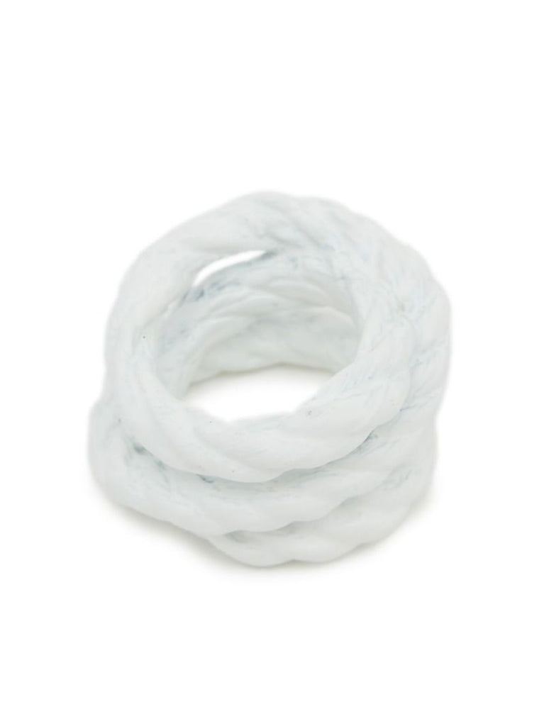 White Yarn Coated Ring