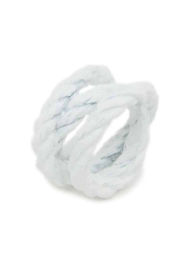 White Yarn Coated Ring