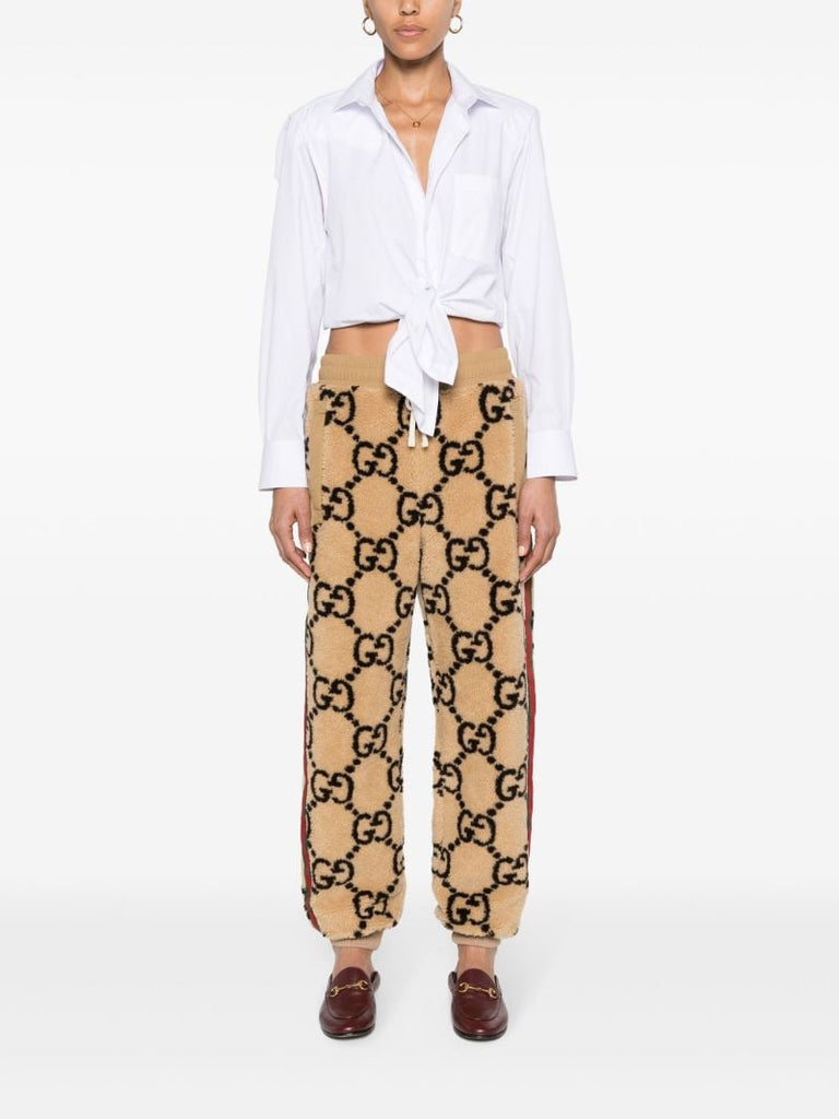 Neutral Gg Jacquard Track Pants